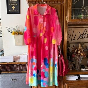 Colorful Paint Dot Women's Dress